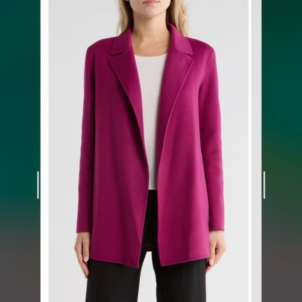 Sileena Wool & Cashmere Coat in Raspberry Size S